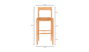 lifestyle view of Owing Barstool Natural Oak luxury Chair