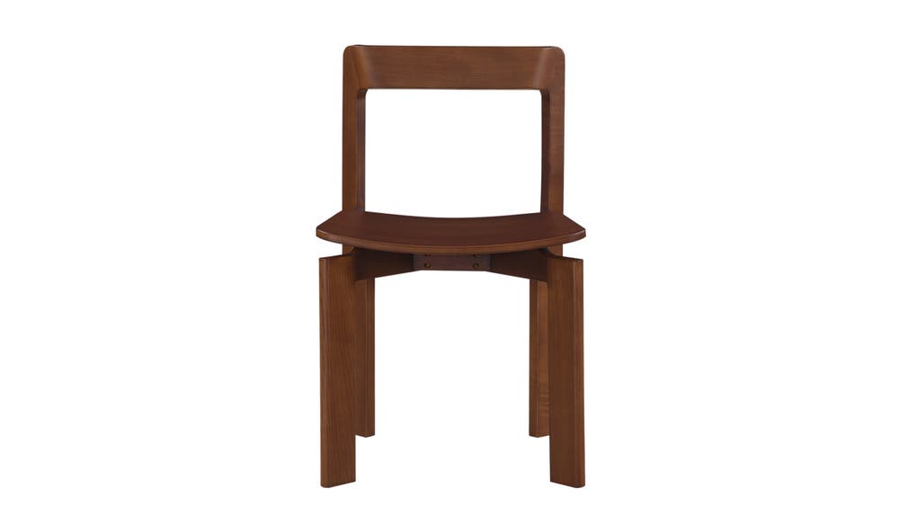lifestyle view of Daifuku Dining Chair Set Of Two Walnut Stained Ash luxury Chair