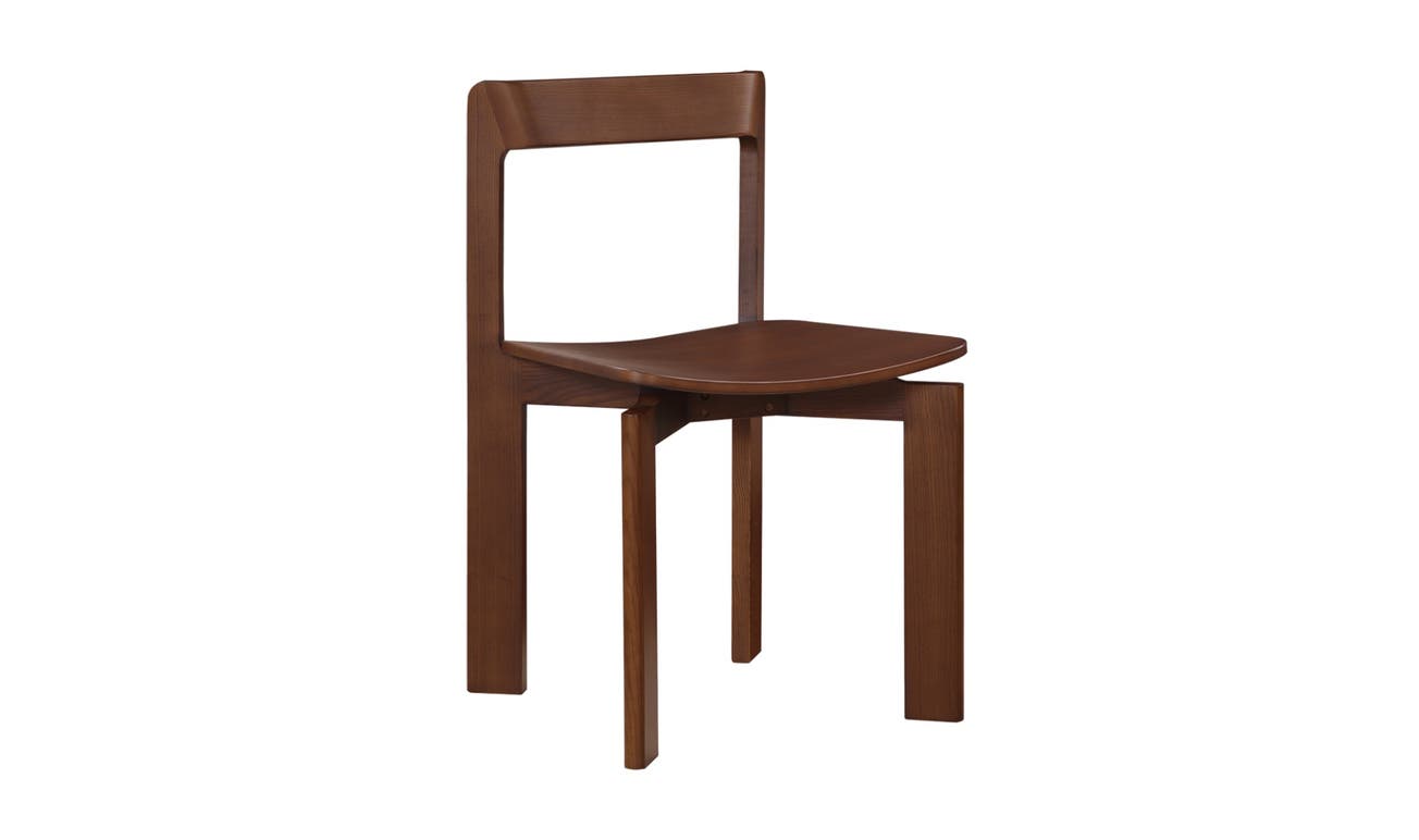 Daifuku Dining Chair Set Of Two Walnut Stained Ash