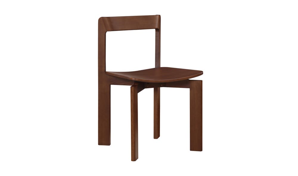 lifestyle view of Daifuku Dining Chair Set Of Two Walnut Stained Ash luxury Chair