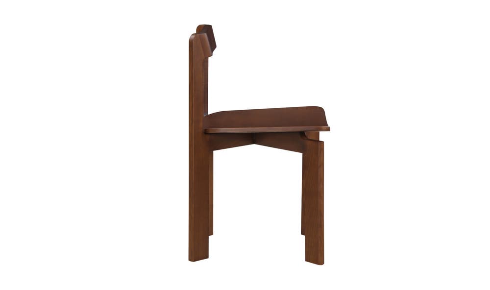 lifestyle view of Daifuku Dining Chair Set Of Two Walnut Stained Ash luxury Chair