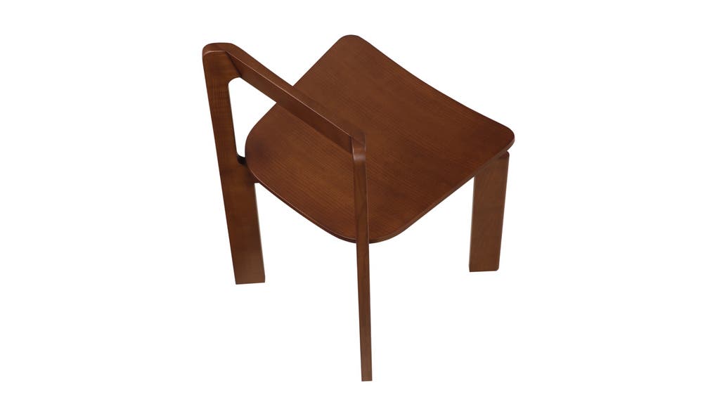 lifestyle view of Daifuku Dining Chair Set Of Two Walnut Stained Ash luxury Chair