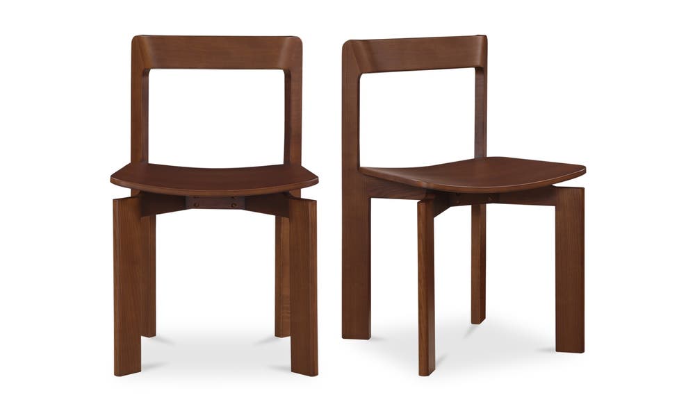 detail view of Daifuku Dining Chair Set Of Two Walnut Stained Ash luxury Chair