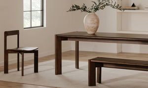 angle view of Daifuku Small Dining Table Brown luxury Kitchen & Dining Room Table