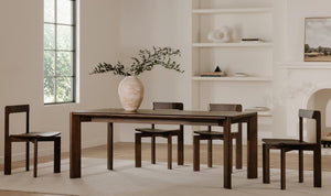 angle view of Daifuku Dining Table Large Walnut Stained Ash luxury Kitchen & Dining Room Table