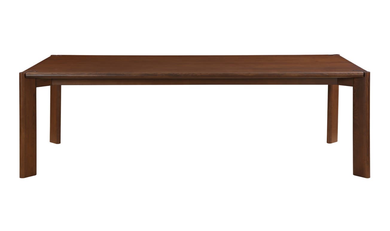 front view of Daifuku Dining Table Large Walnut Stained Ash luxury Kitchen & Dining Room Table