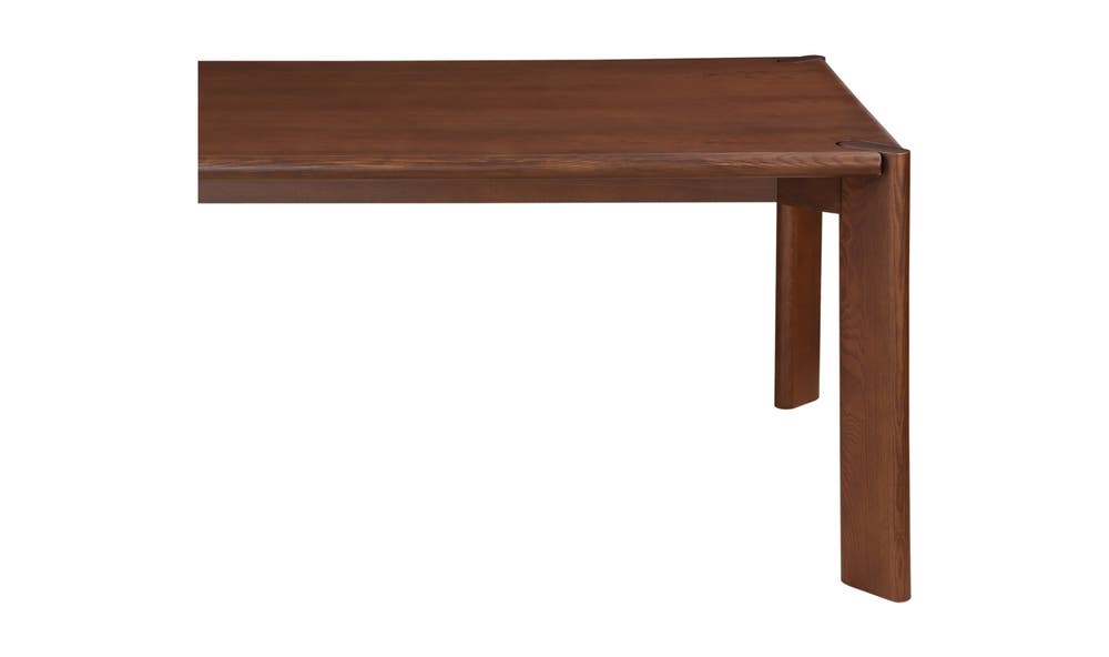 lifestyle view of Daifuku Dining Table Large Walnut Stained Ash luxury Kitchen & Dining Room Table