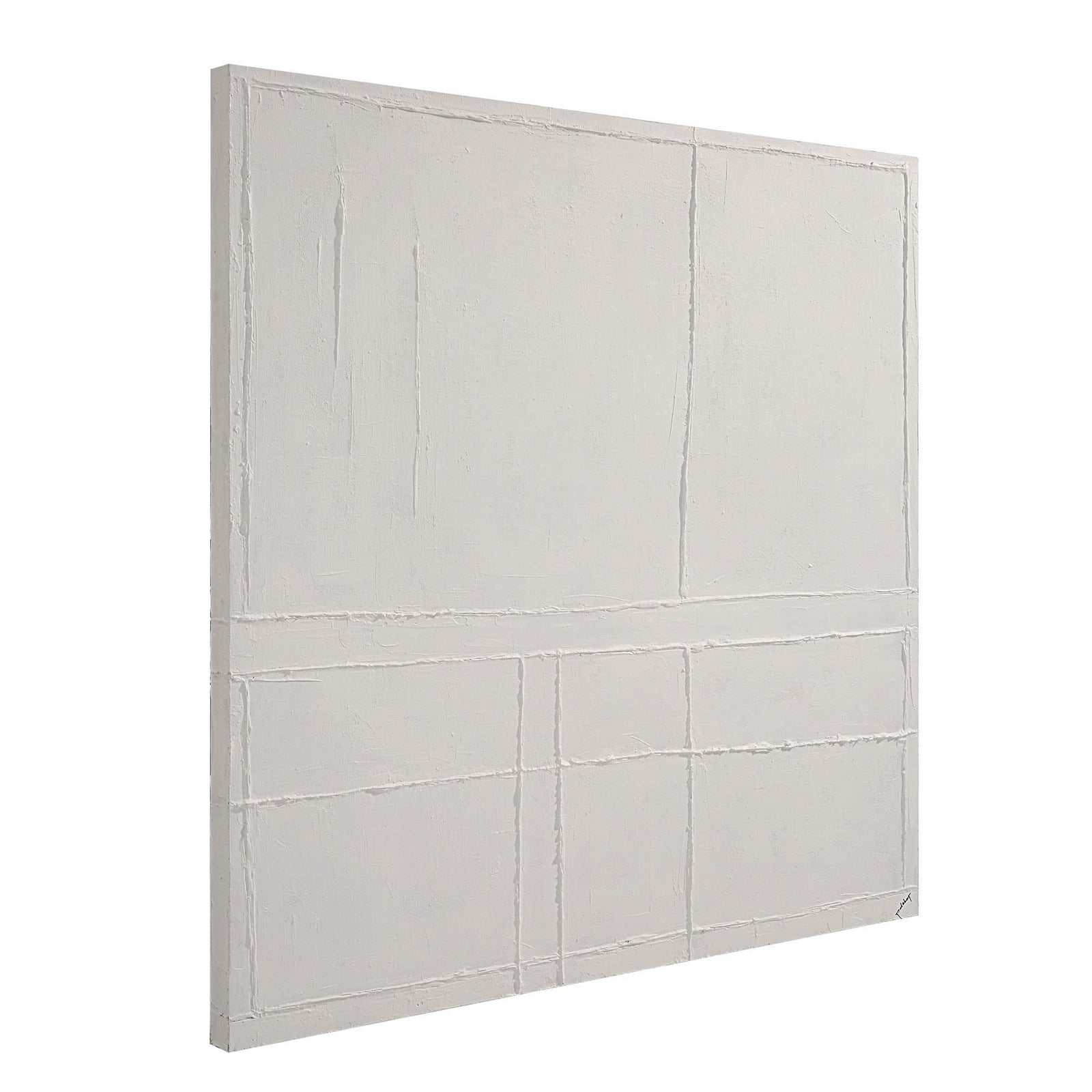Medea Wall Art by Renwil, textured white canvas with geometric patterns