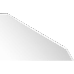 Ovada Wall Mirror, close-up view of the octagonal edge and reflective surface.