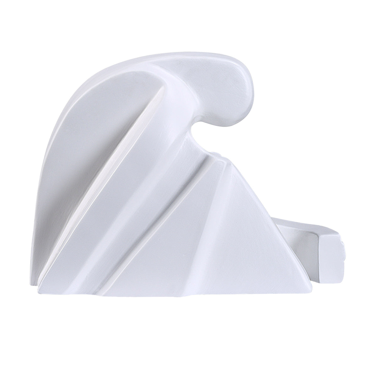 Imagine Statue by Renwil, white abstract design with smooth curves and sharp angles.