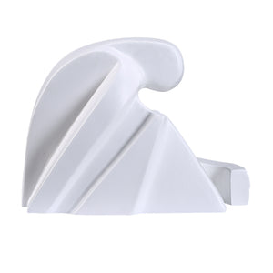 Imagine Statue by Renwil, white abstract design with smooth curves and sharp angles.