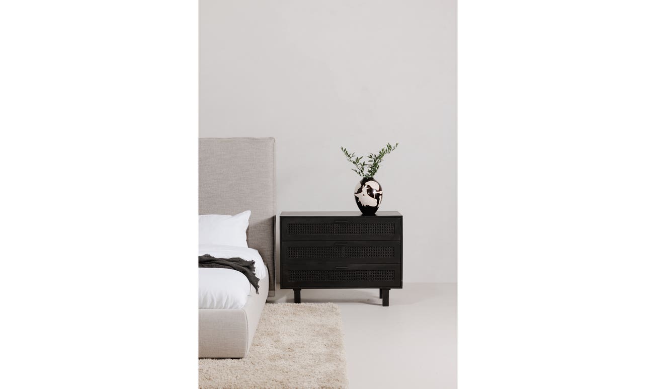 Ashton 3 Drawer Chest Black