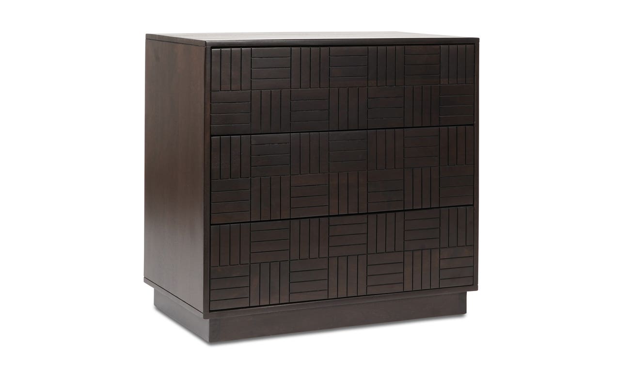 Denman 3 Drawer Chest Dark Brown