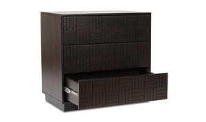 Denman 3 Drawer Chest Dark Brown