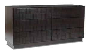 Denman 6 Drawer Dresser Dark Brown