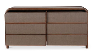 Rye 6 Drawer Dresser Warm Brown