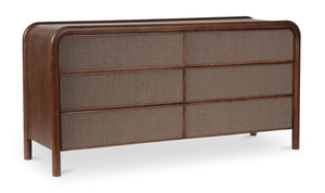 Rye 6 Drawer Dresser Warm Brown