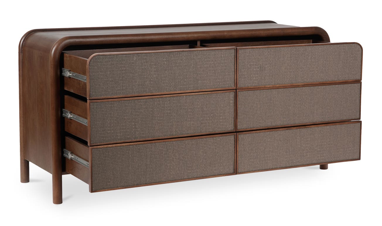 Rye 6 Drawer Dresser Warm Brown