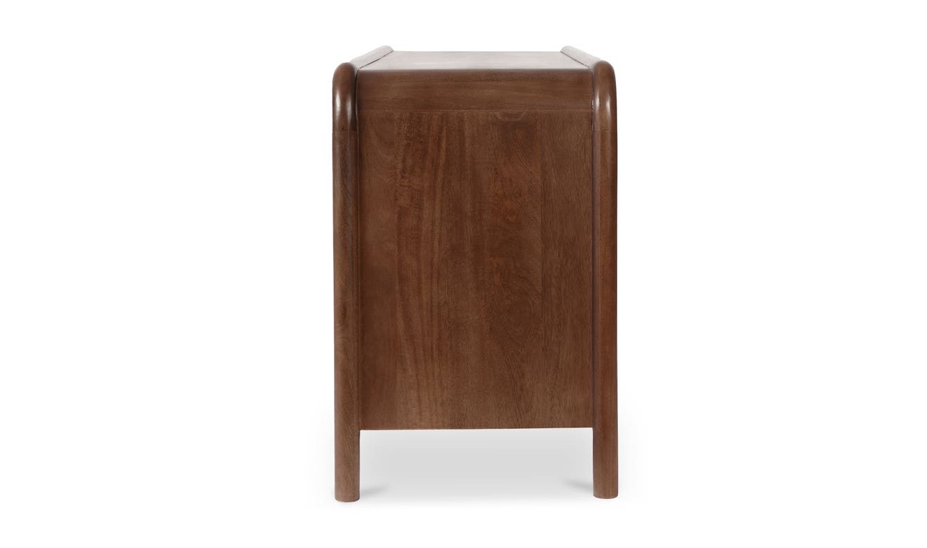 lifestyle view of Rye 6 Drawer Dresser Warm Brown luxury Kitchen & Dining Room Table