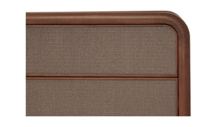 lifestyle view of Rye 6 Drawer Dresser Warm Brown luxury Kitchen & Dining Room Table