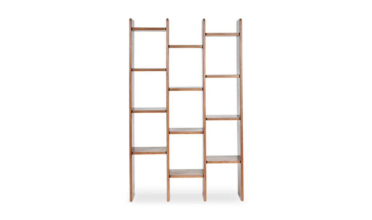 front view of Orson Bookcase Brown luxury Bookcases & Standing Shelv