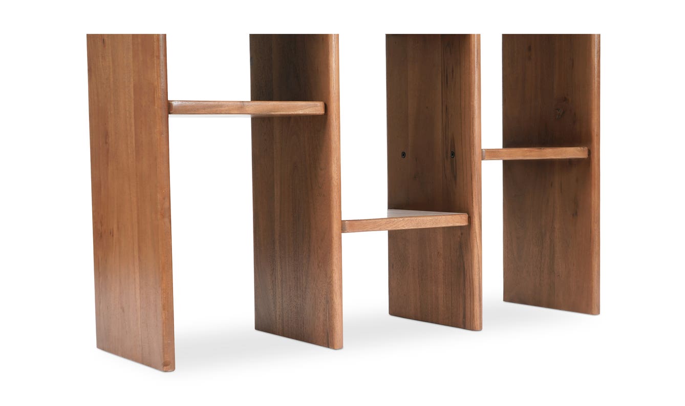 lifestyle view of Orson Bookcase Brown luxury Bookcases & Standing Shelv