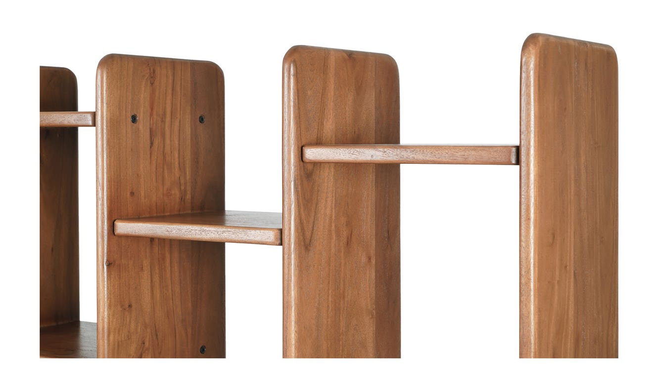 lifestyle view of Orson Bookcase Brown luxury Bookcases & Standing Shelv