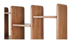 lifestyle view of Orson Bookcase Brown luxury Bookcases & Standing Shelv