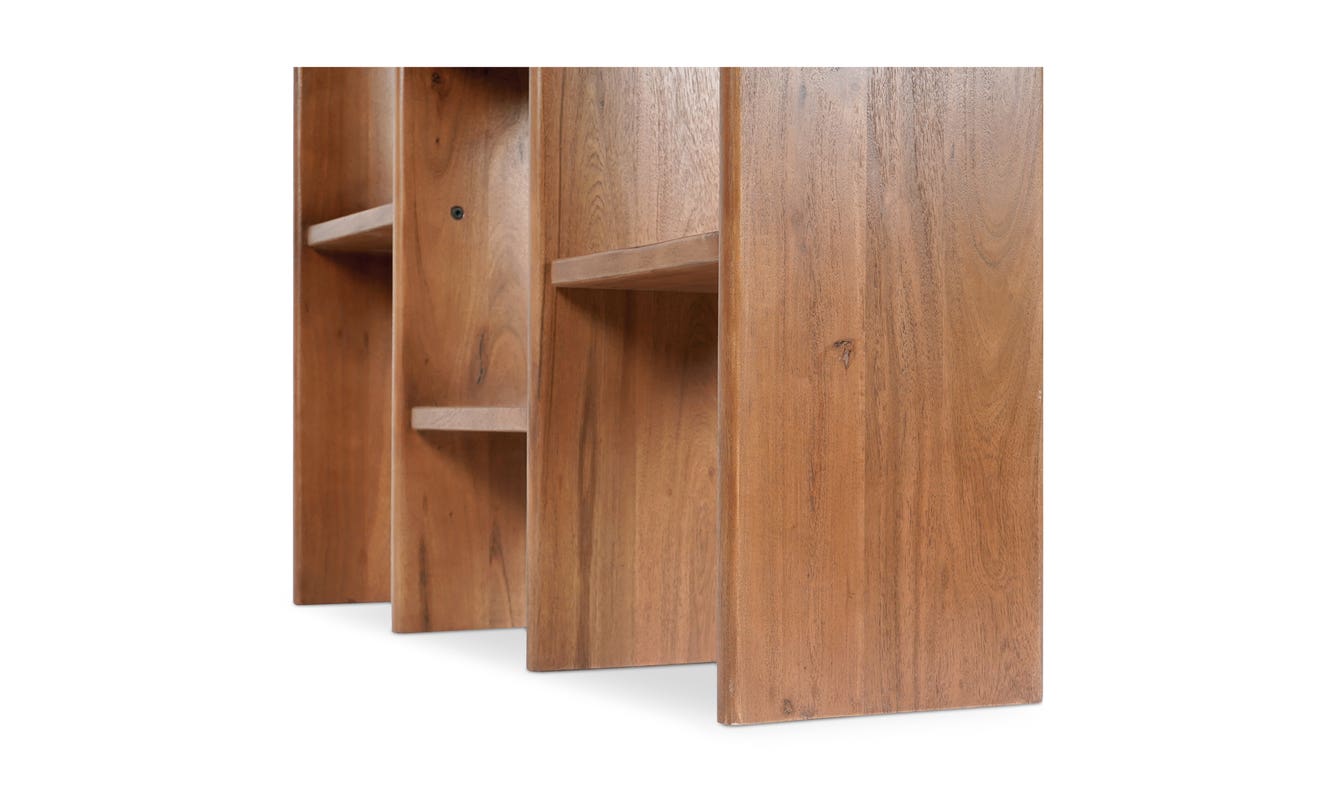lifestyle view of Orson Bookcase Brown luxury Bookcases & Standing Shelv
