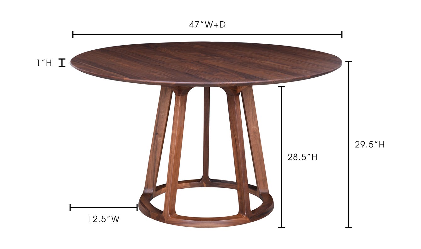 lifestyle view of Aldo Dining Table Brown luxury Kitchen & Dining Room Table