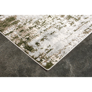 Close-up view of the Ariella Indoor Rug's edge, highlighting its soft texture and color blend.