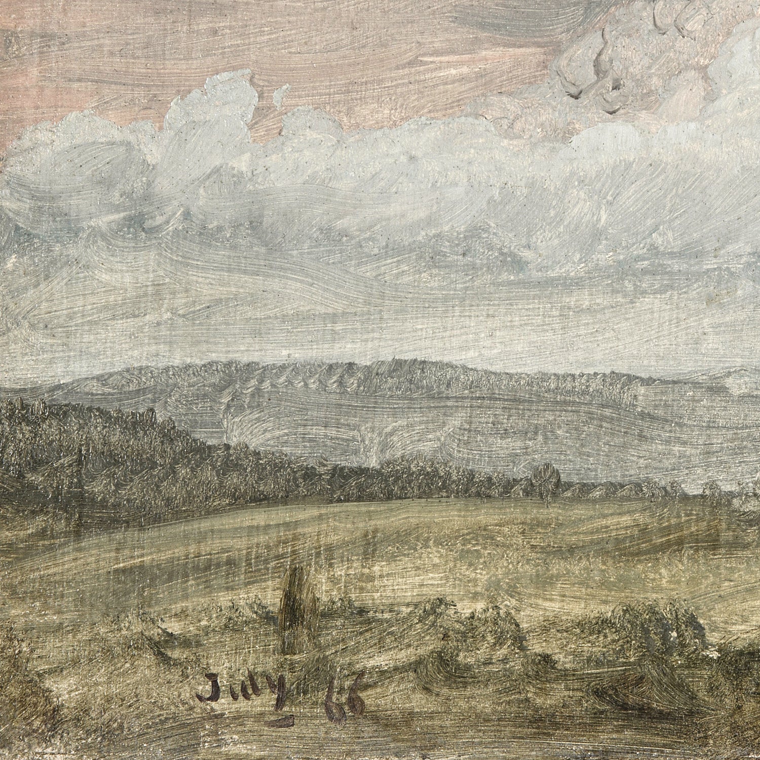 side view of Hudson River School – Clouds, Hudson Valley C. 1870 luxury Artwork