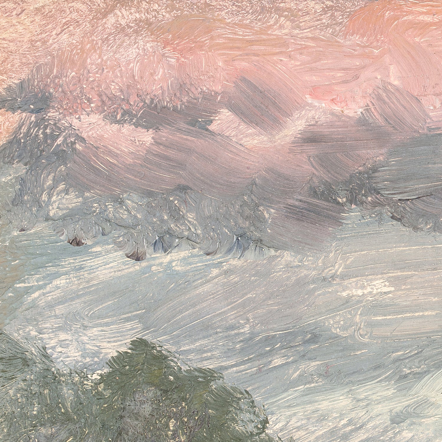 side view of Hudson River School – Clouds Over Church’s Farm C. 1870 luxury Artwork