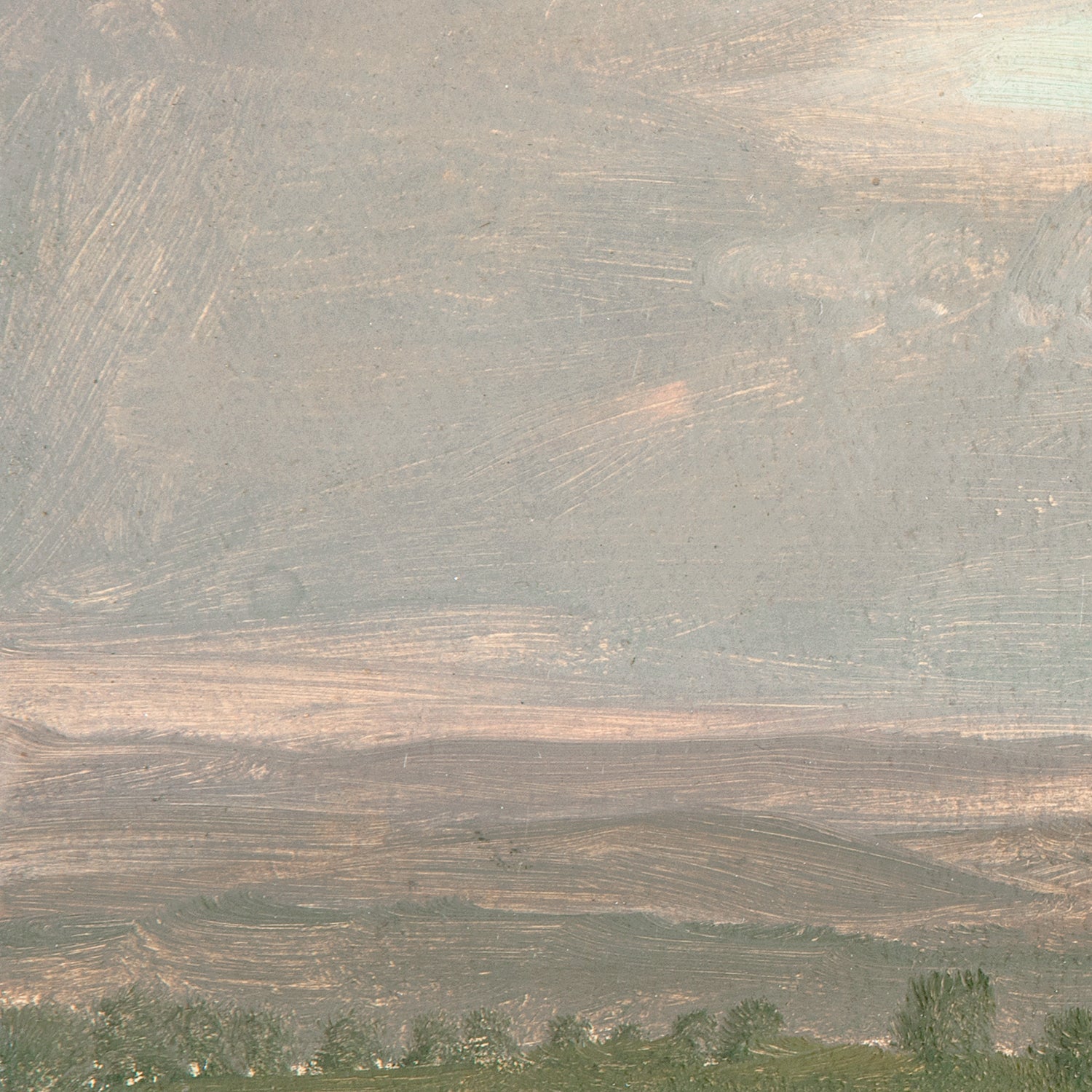 side view of Hudson River School – Clouds Over the Hills C.1865 luxury Artwork