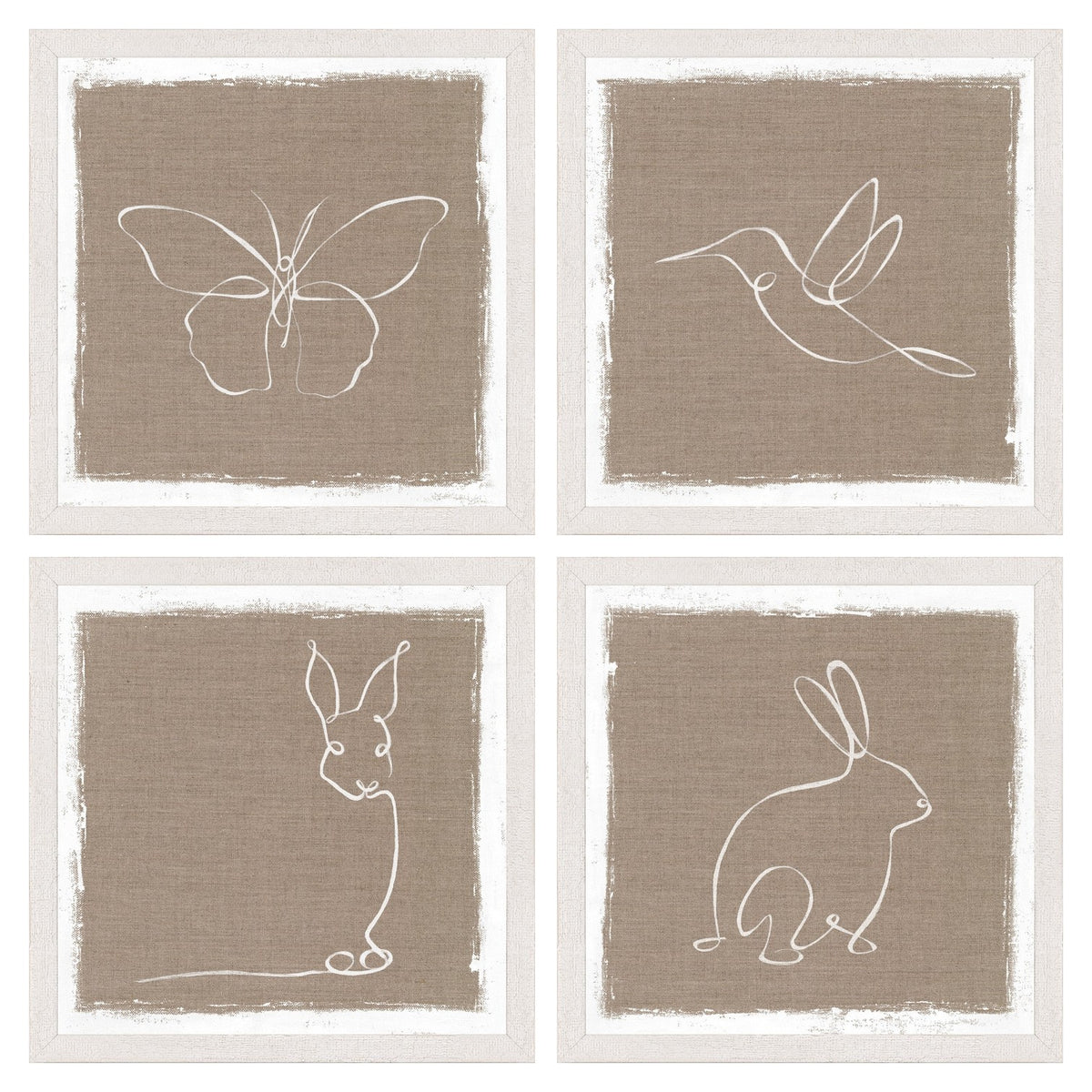 Cottage One Line Petite Wildlife Quartet Bundle