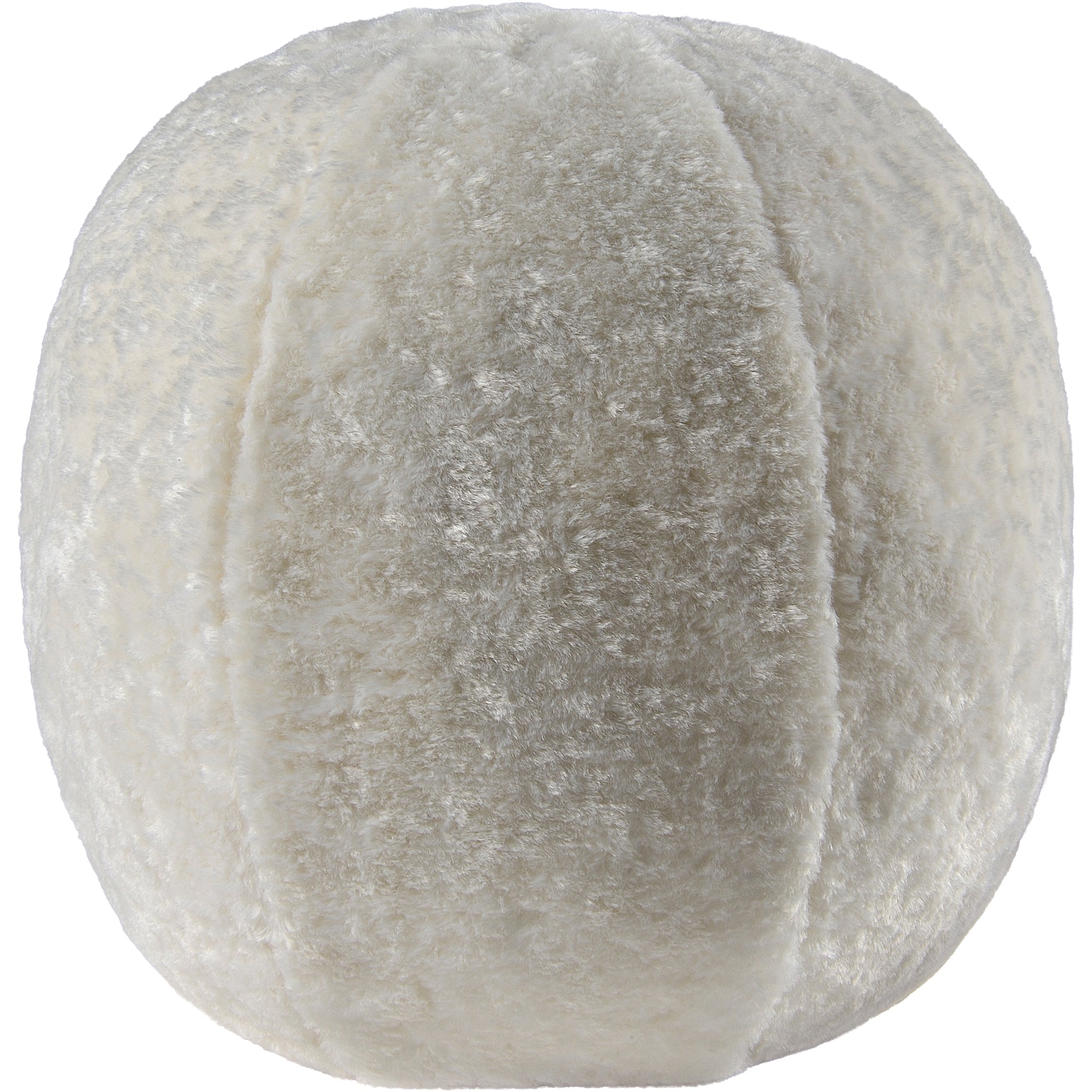 Freddie Indoor Pillow in soft cream color, featuring a plush texture and rounded shape.