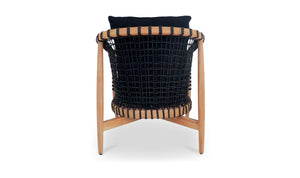 lifestyle view of Kuna Outdoor Lounge Chair Black luxury Chair