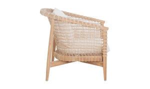 lifestyle view of Kuna Outdoor Lounge Chair Natural luxury Chair