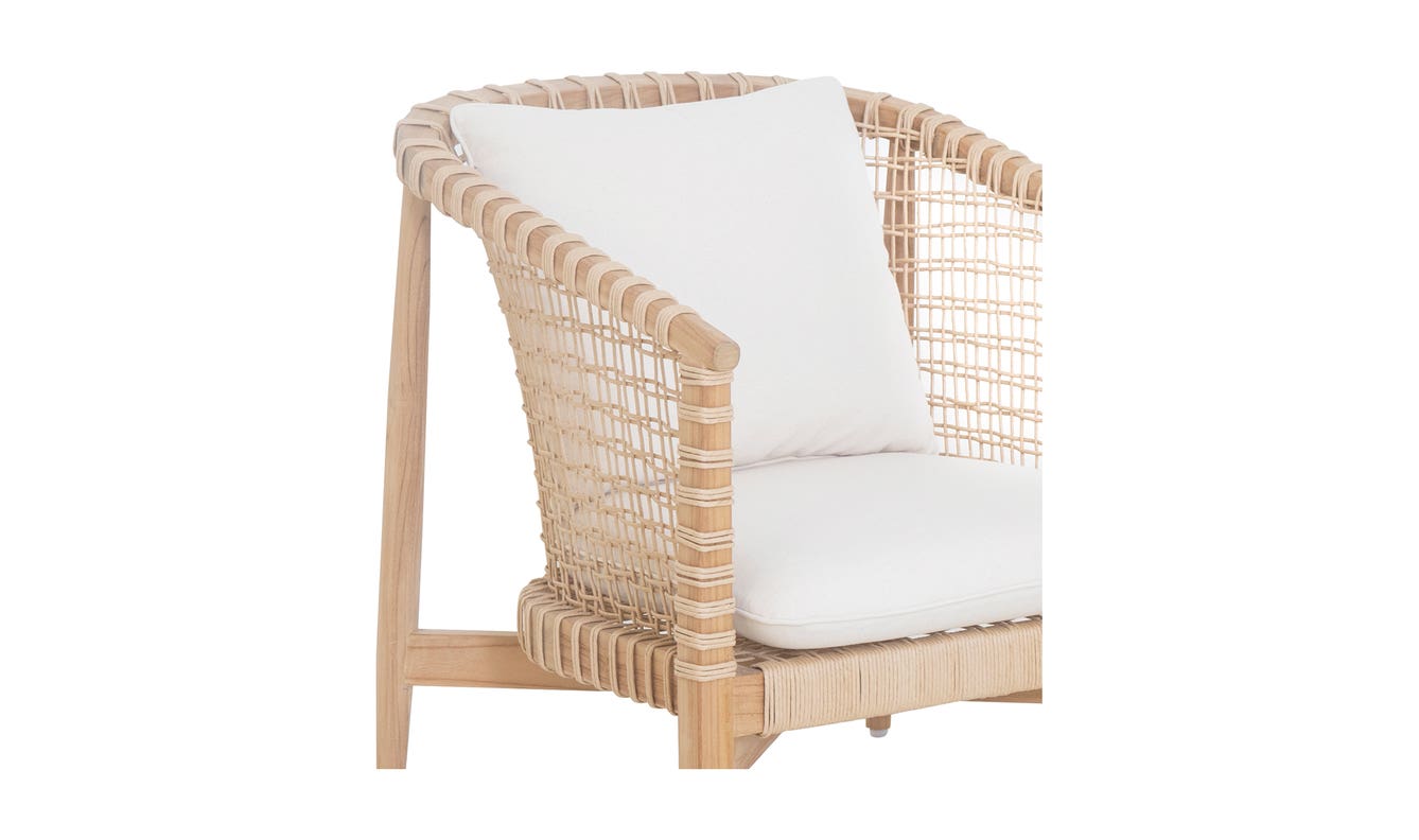 lifestyle view of Kuna Outdoor Lounge Chair Natural luxury Chair