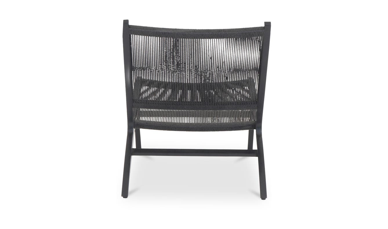 lifestyle view of Palma Outdoor Lounge Chair Black luxury Chair