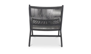 lifestyle view of Palma Outdoor Lounge Chair Black luxury Chair