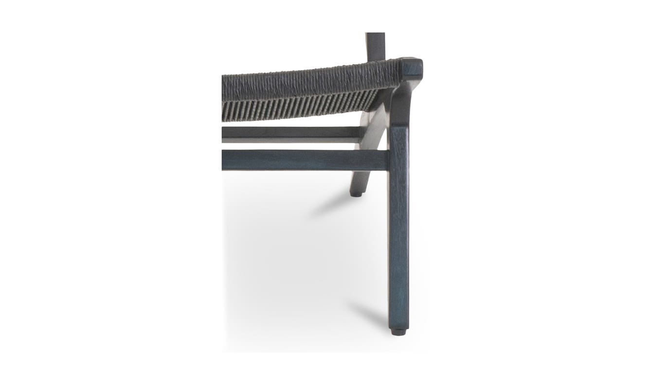 lifestyle view of Palma Outdoor Lounge Chair Black luxury Chair