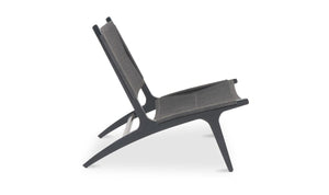 lifestyle view of Palma Outdoor Lounge Chair Black luxury Chair