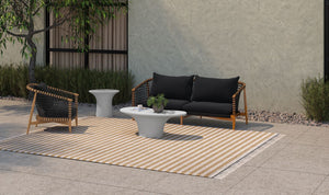 side view of Kuna Outdoor Sofa Black luxury Chair