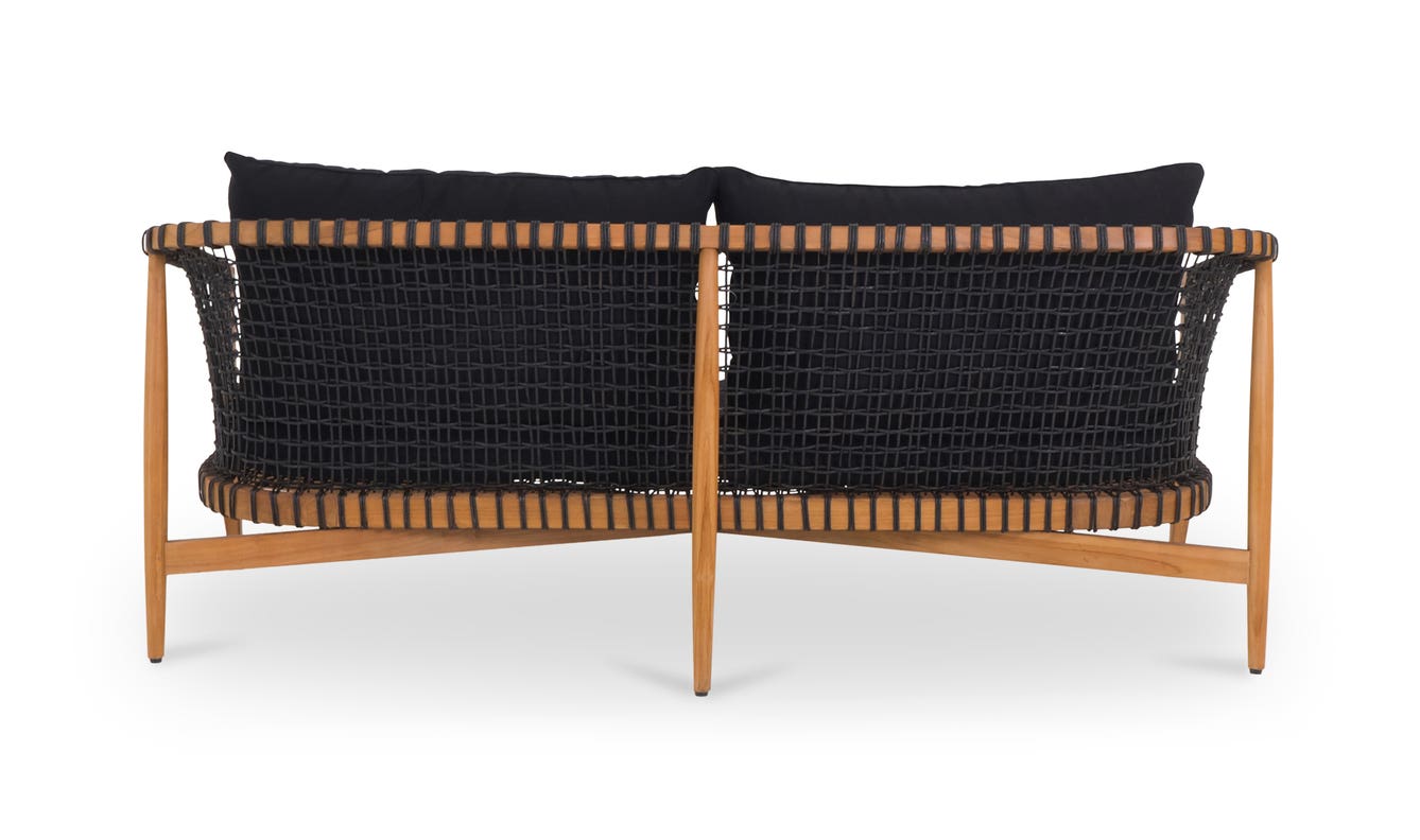 lifestyle view of Kuna Outdoor Sofa Black luxury Chair
