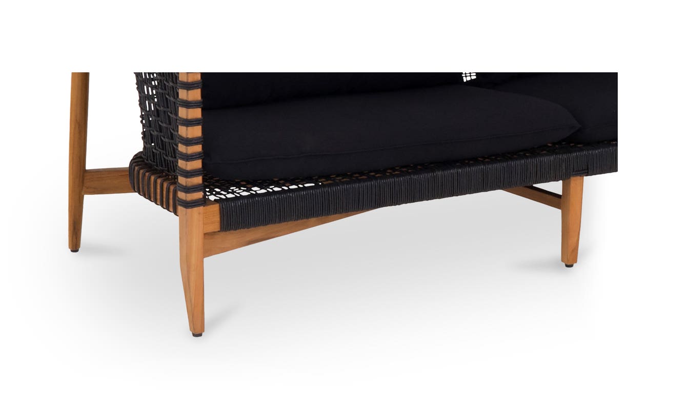 lifestyle view of Kuna Outdoor Sofa Black luxury Chair
