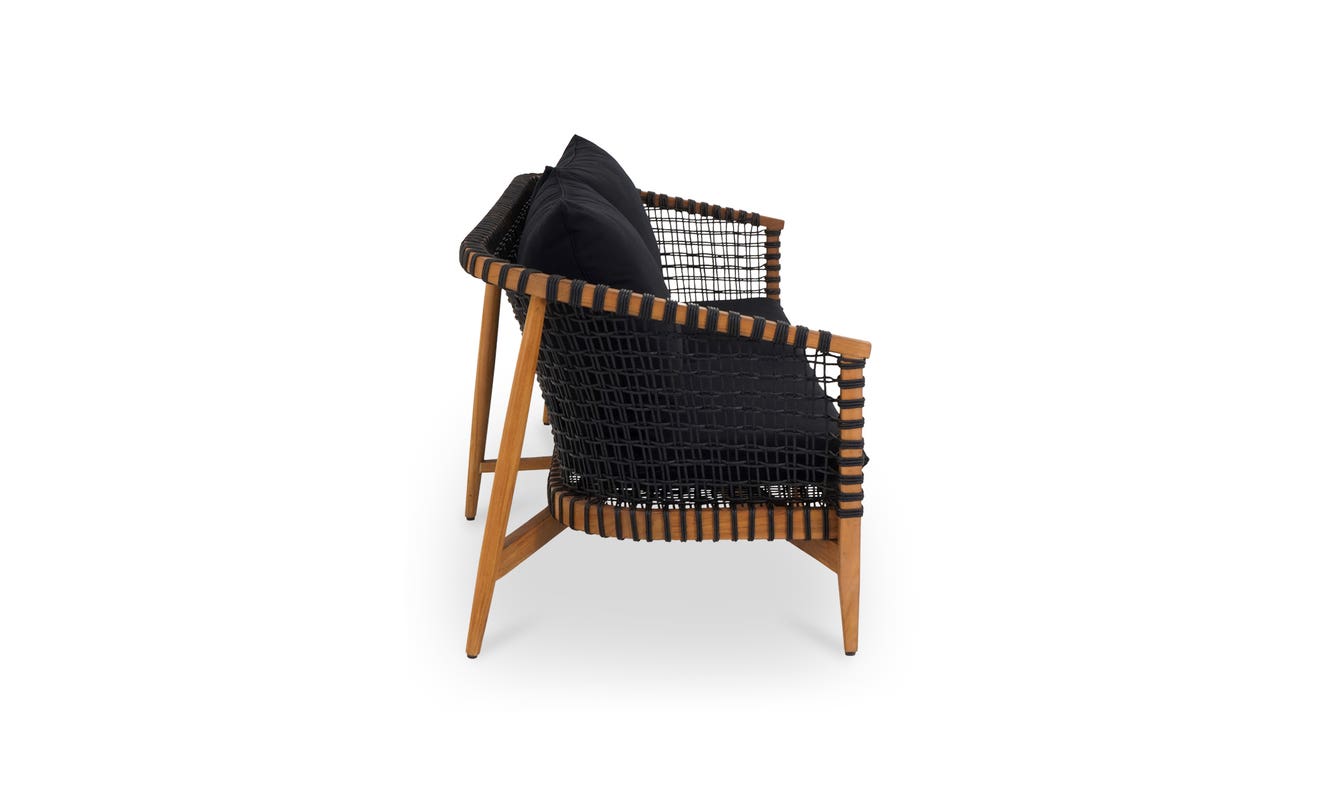 lifestyle view of Kuna Outdoor Sofa Black luxury Chair