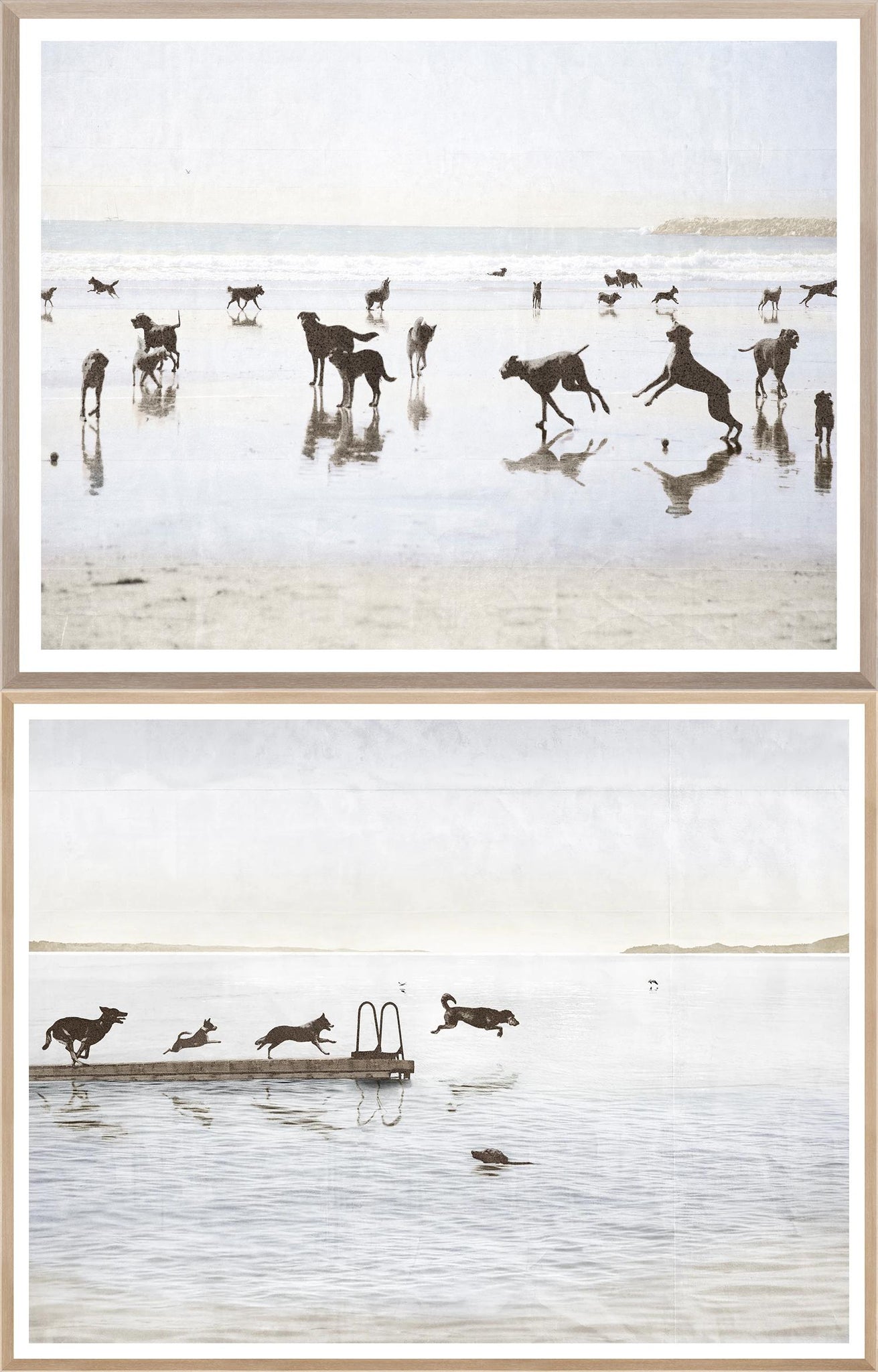 Dogs Day Beach & Cottage Art Bundle