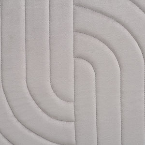 Close-up of Ultar Indoor Pillow showing quilted design in light gray.