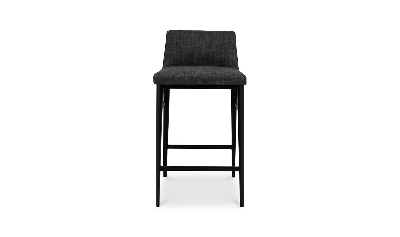 front view of Baron Counter Stool Charcoal Grey luxury Chair